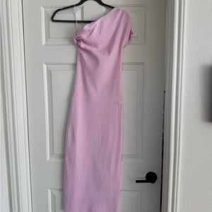 Zara Light Pink One-Shoulder Dress